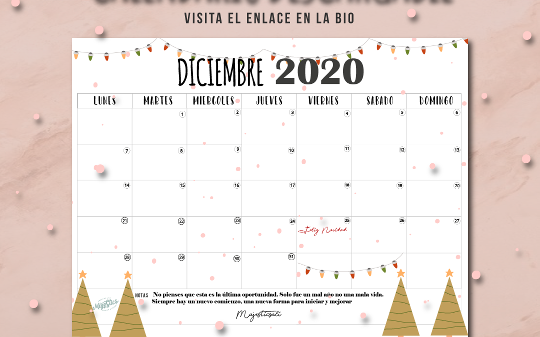 Calendario Diciembre 2020
